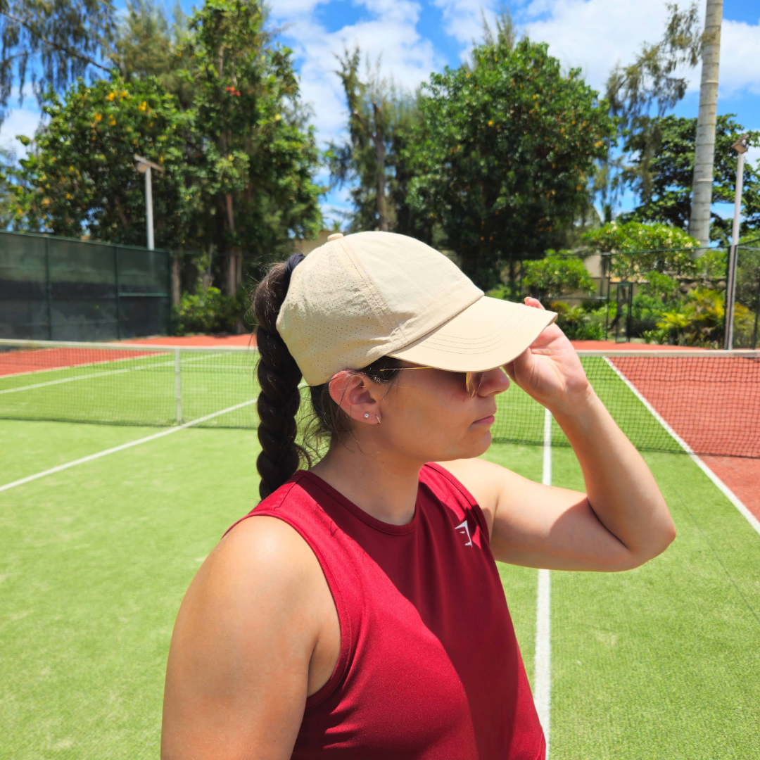 Ponytail cap (Beige)