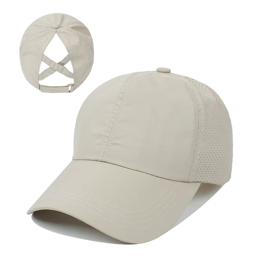 Casquette queue de cheval (beige)